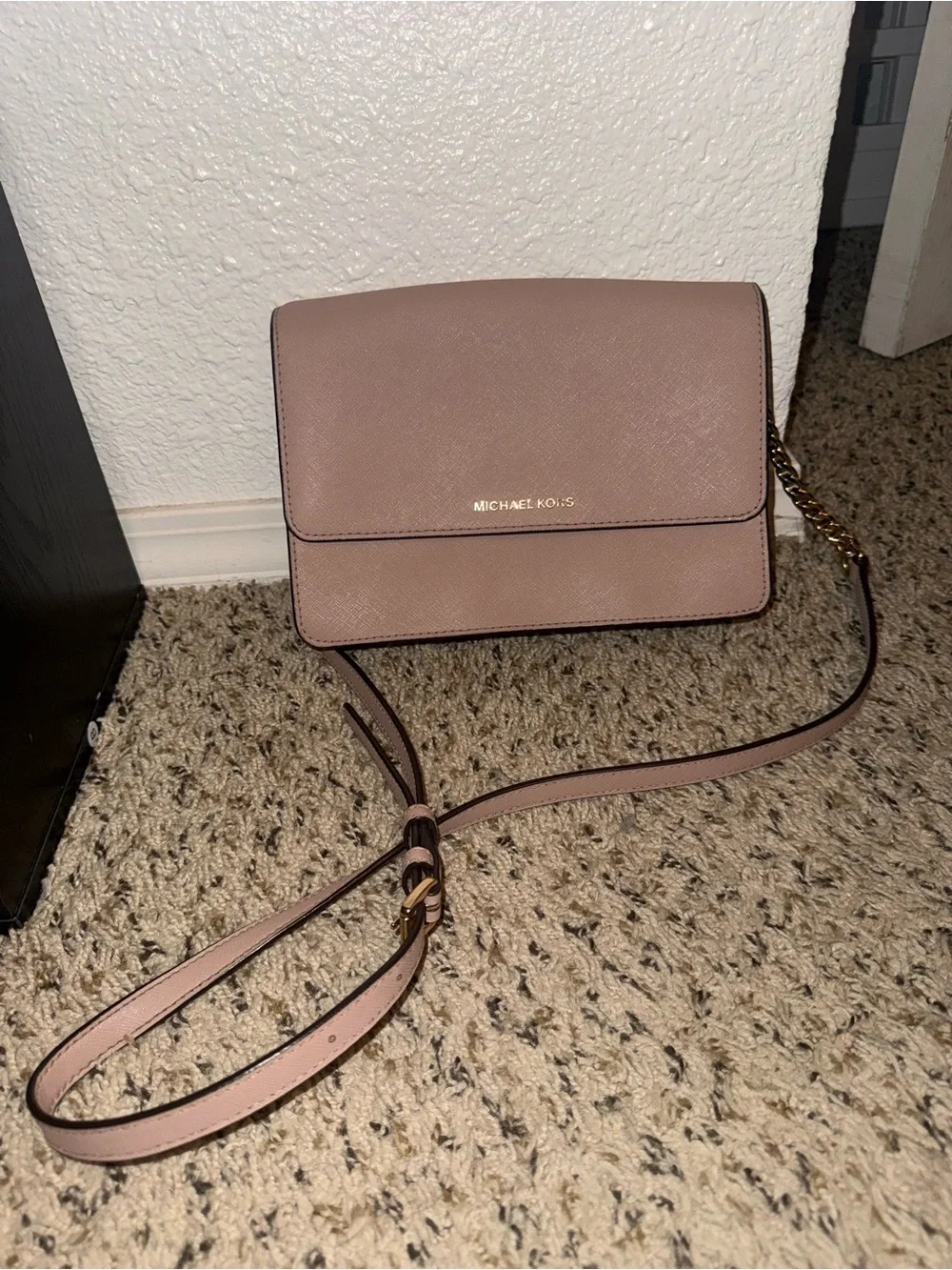 Michael Kors Tan Saffiano Leather Crossbody Bag